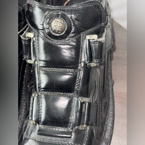 Aldo Stone Ridge Chunky Tech Sole Strap Shoes Black Leather Industrial EU 46 - Picture 3 of 14